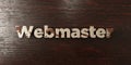 Webmaster - grungy wooden headline on Maple - 3D rendered royalty free stock image