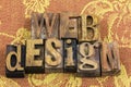 Web design webmaster letterpress Royalty Free Stock Photo