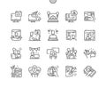 Webmaster`s Day Well-crafted Pixel Perfect Vector Thin Line Icons