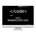 Webmasters day code Royalty Free Stock Photo