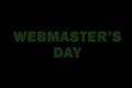 Webmasters Day  text from binary code in green tones Royalty Free Stock Photo