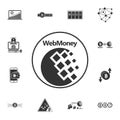Webmoney Vector Icon. Crypto currency set icons Royalty Free Stock Photo