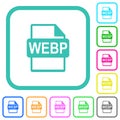WEBP file format vivid colored flat icons