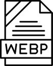 WEBP Outline Vector Icon Royalty Free Stock Photo