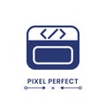 Webpage coding black solid desktop icon
