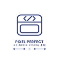 Webpage coding linear desktop icon