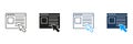 Webpage Cursor Interaction Line And Solid Icon Set. User Interface Navigation And Click Action Symbol Collection Royalty Free Stock Photo