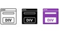 Webpage Icons Representing HTML Div Elements Royalty Free Stock Photo
