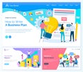 Webpage of Business Plan, Successful Mission Vector
