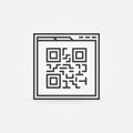 Webpage scan code vector linear icon Royalty Free Stock Photo