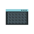 Webpage template with binary code numbers Royalty Free Stock Photo