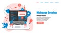 Webpage Template. Creative webpage development and web design concept