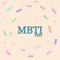 WebSeamless vector pattern. MBTI test. Isolated on a white background. Vector graphics.