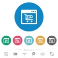 Webshop application flat round icons Royalty Free Stock Photo