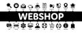 Webshop Internet Store Minimal Infographic Banner Vector Royalty Free Stock Photo