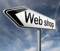 Webshop or internet web shop icon Royalty Free Stock Photo