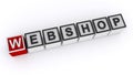 Webshop word block on white Royalty Free Stock Photo