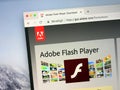 Website of Adobe Flash Player