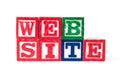 Website - Alphabet Baby Blocks on white Royalty Free Stock Photo
