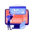 Website analysis vector concept metaphor.