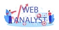 Website analyst typographic header. Web page improvement Royalty Free Stock Photo