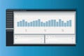 Website Analytics Dashboard showed report of traffic visitor graph