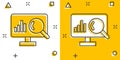 Website analytics icon in comic style. SEO data cartoon vector illustration on white isolated background. Computer diagram splash Royalty Free Stock Photo