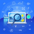 Website analytics search information and computing data analysis