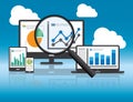 Website analytics and SEO data analysis concept. Royalty Free Stock Photo