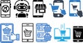 website and app icon set collection Royalty Free Stock Photo