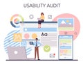 Website audit concept. Web page analysis of website`s visibility