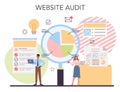 Website audit concept. Web page analysis of website`s visibility