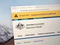 Website of The Australian Government Department of Health.