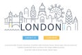 Website Banner and Landing Page London Royalty Free Stock Photo