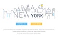 Website Banner and Landing Page New York Royalty Free Stock Photo