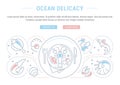 Website Banner and Landing Page of Ocean Delicacy.