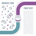 Website Banner and Landing Page of Organic Food. Royalty Free Stock Photo