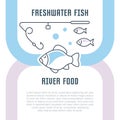 Website Banner and Landing Page of River Food. Royalty Free Stock Photo