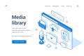 Website banner for service of media library