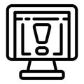 Website beta version icon outline vector. Quality assurance testing Royalty Free Stock Photo