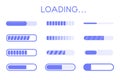 website buffer loading icon A bar showing the download status of information on the website Royalty Free Stock Photo