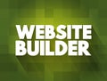 Website Builder text quote, concept background