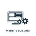 Website Building icon. Monochrome simple Web Design icon for templates, web design and infographics Royalty Free Stock Photo