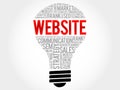 WEBSITE bulb word cloud collage Royalty Free Stock Photo