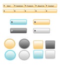 Website button set Royalty Free Stock Photo