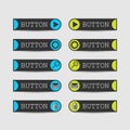 Website button set Royalty Free Stock Photo