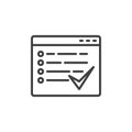 Website checkbox line icon