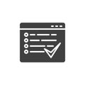 Website checkbox vector icon Royalty Free Stock Photo