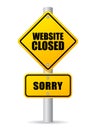 Website closed sign Royalty Free Stock Photo