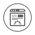 Website, coding, development icon. Gray vector graphics Royalty Free Stock Photo